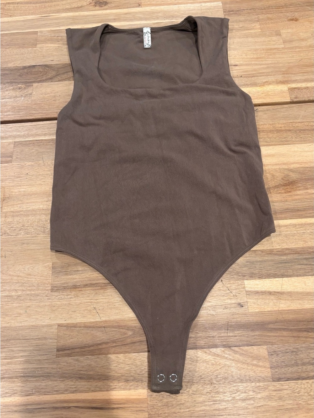 Intimately by Free People Luna Tencel Square-Neck Bodysuit SZ S.
